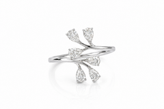 Pear Blossom Diamond Ring