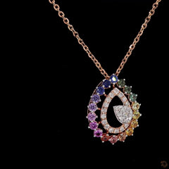 Aurora Teardrop Necklace