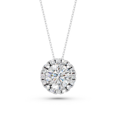 Aurreva Celeste Halo Pendant – Round 2.3 ctw