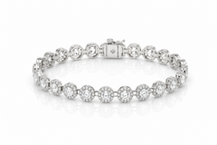 Halo Radiant Diamond Bracelet