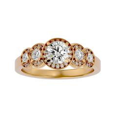 Princess Diamond Halo Ring