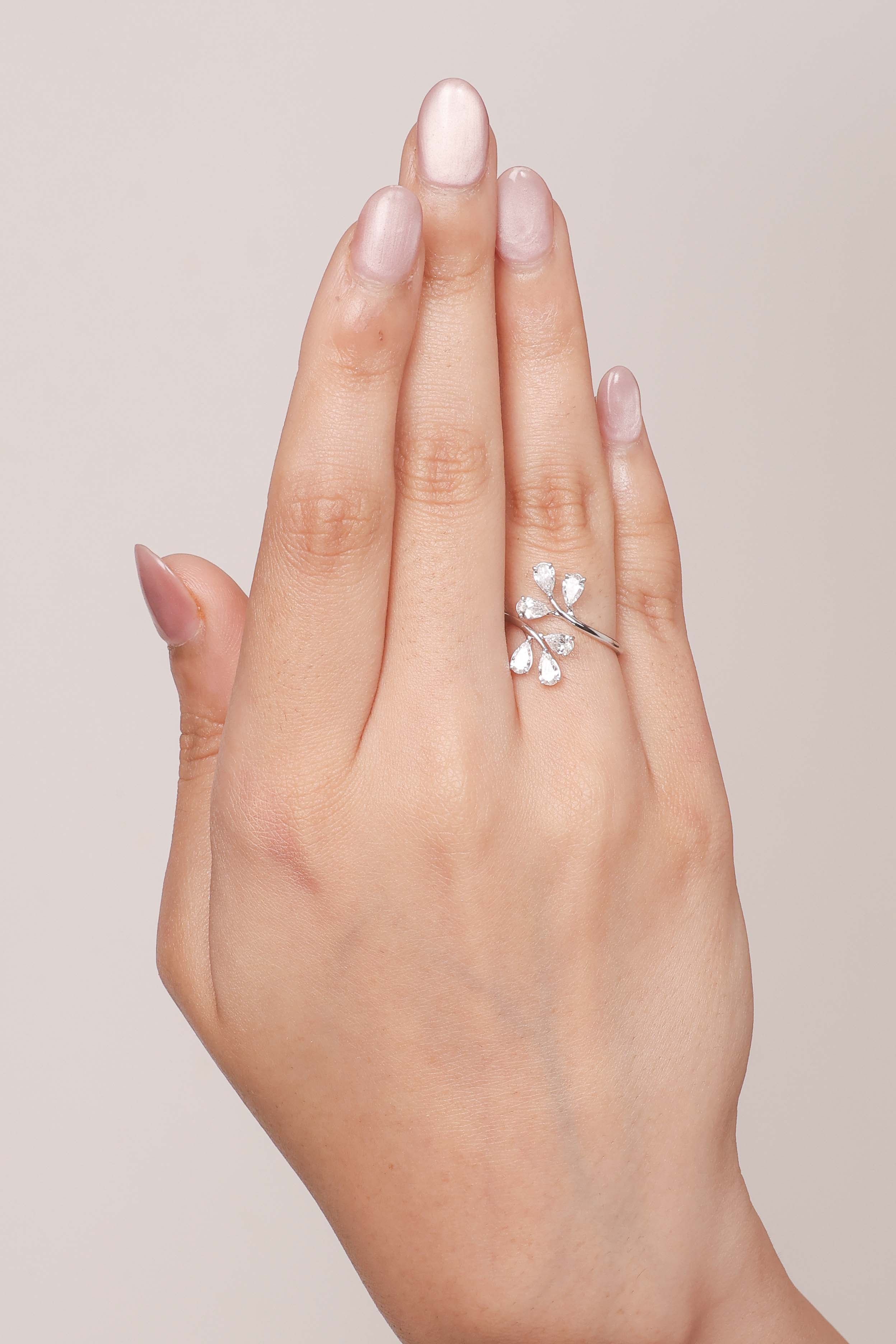 Pear Blossom Diamond Ring