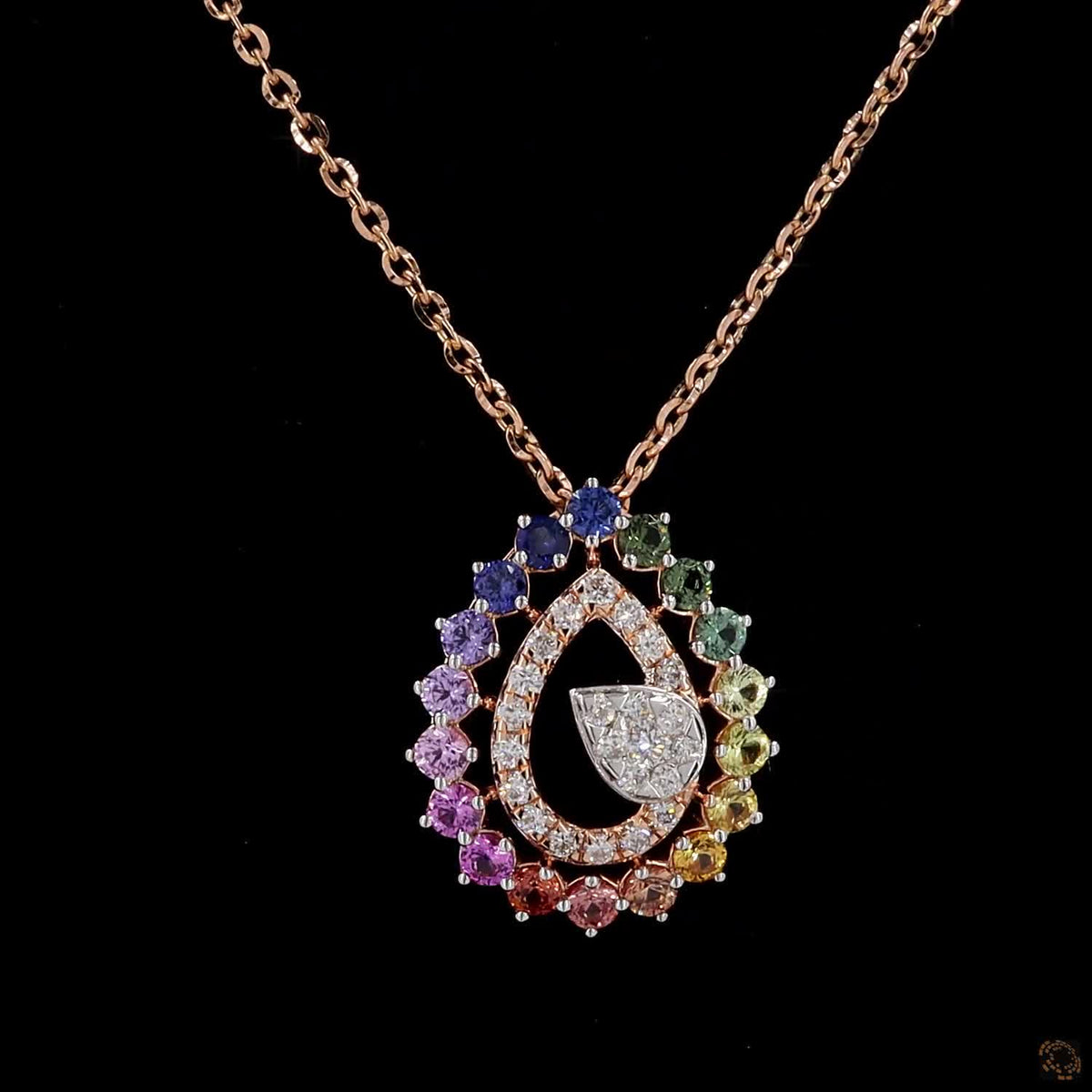 Aurora Teardrop Necklace