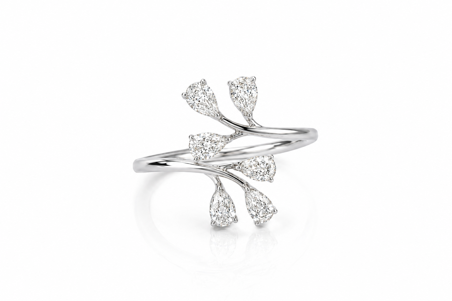 Pear Blossom Diamond Ring