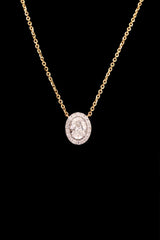 Aurreva Ovale Halo Luxe Pendant – Oval 1.8 ctw