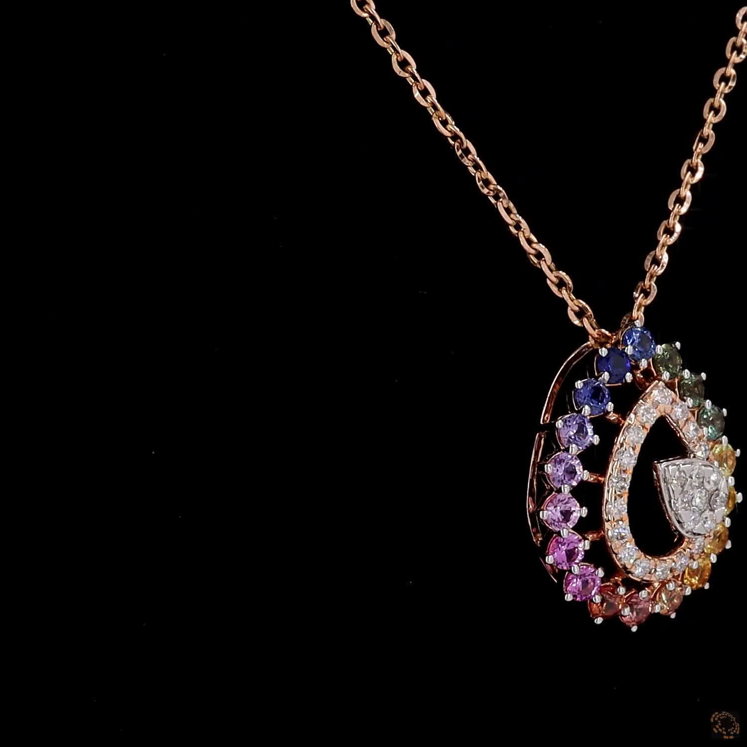 Aurora Teardrop Necklace