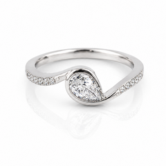 Pear Twist Ring