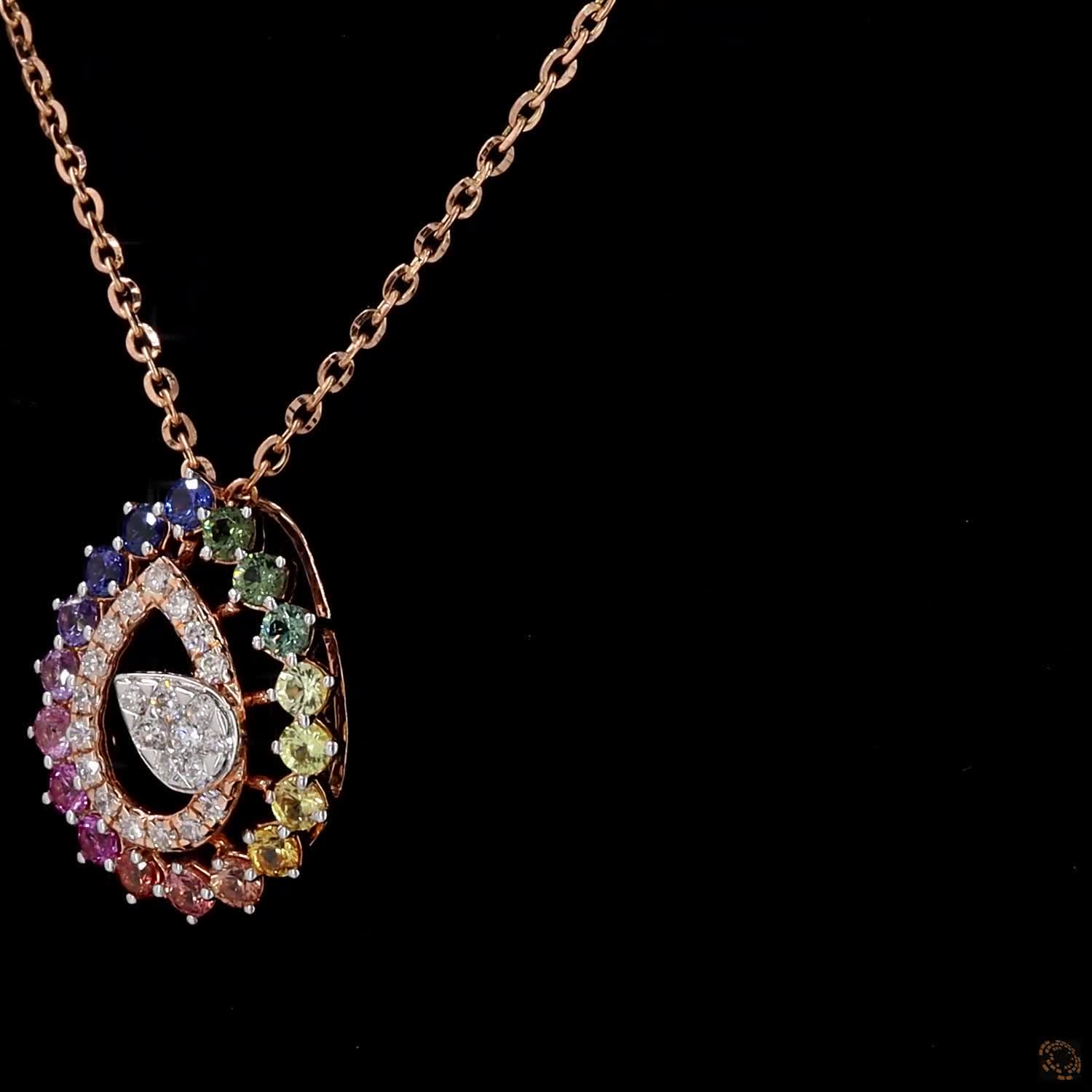 Aurora Teardrop Necklace