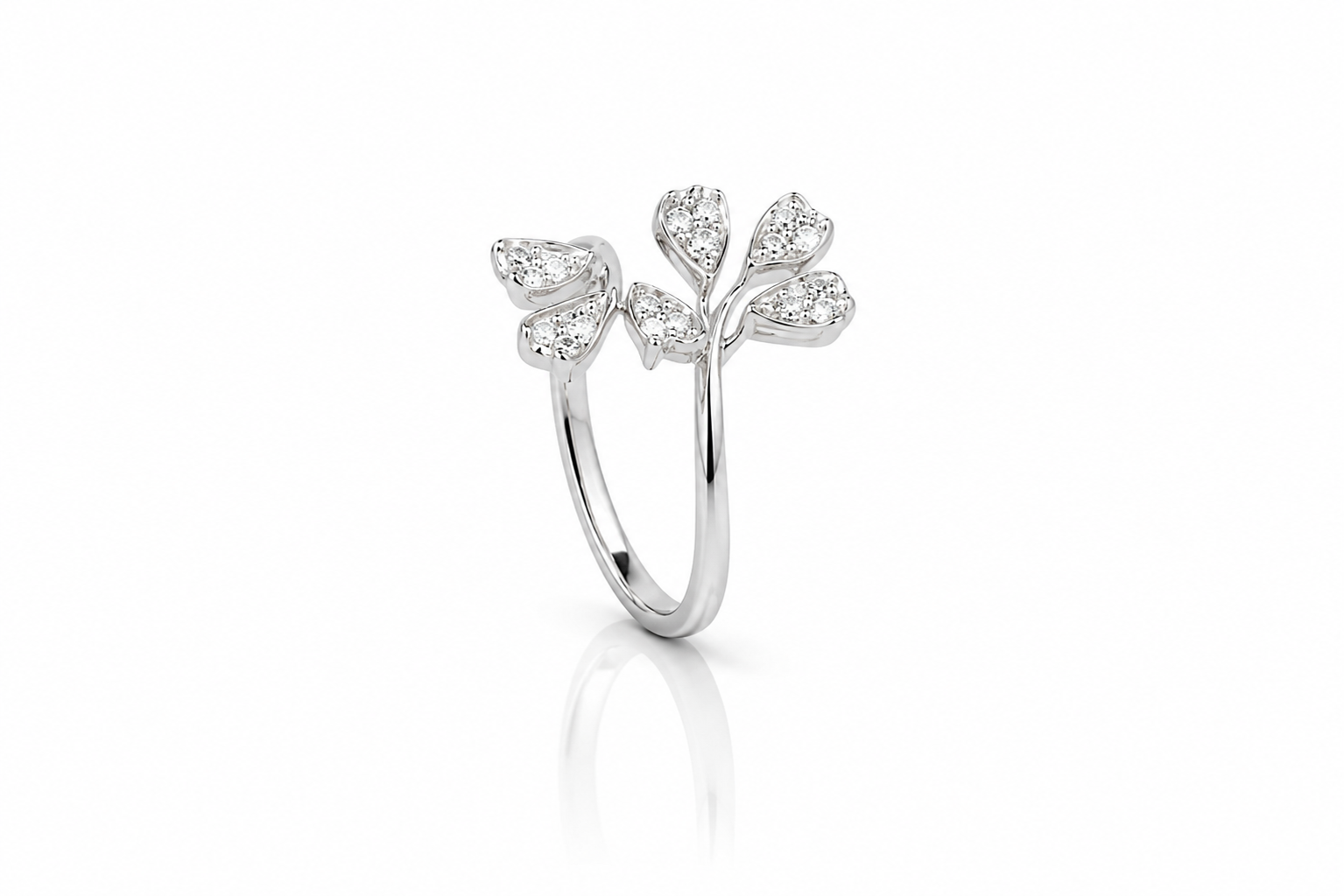 Pear Blossom Diamond Ring