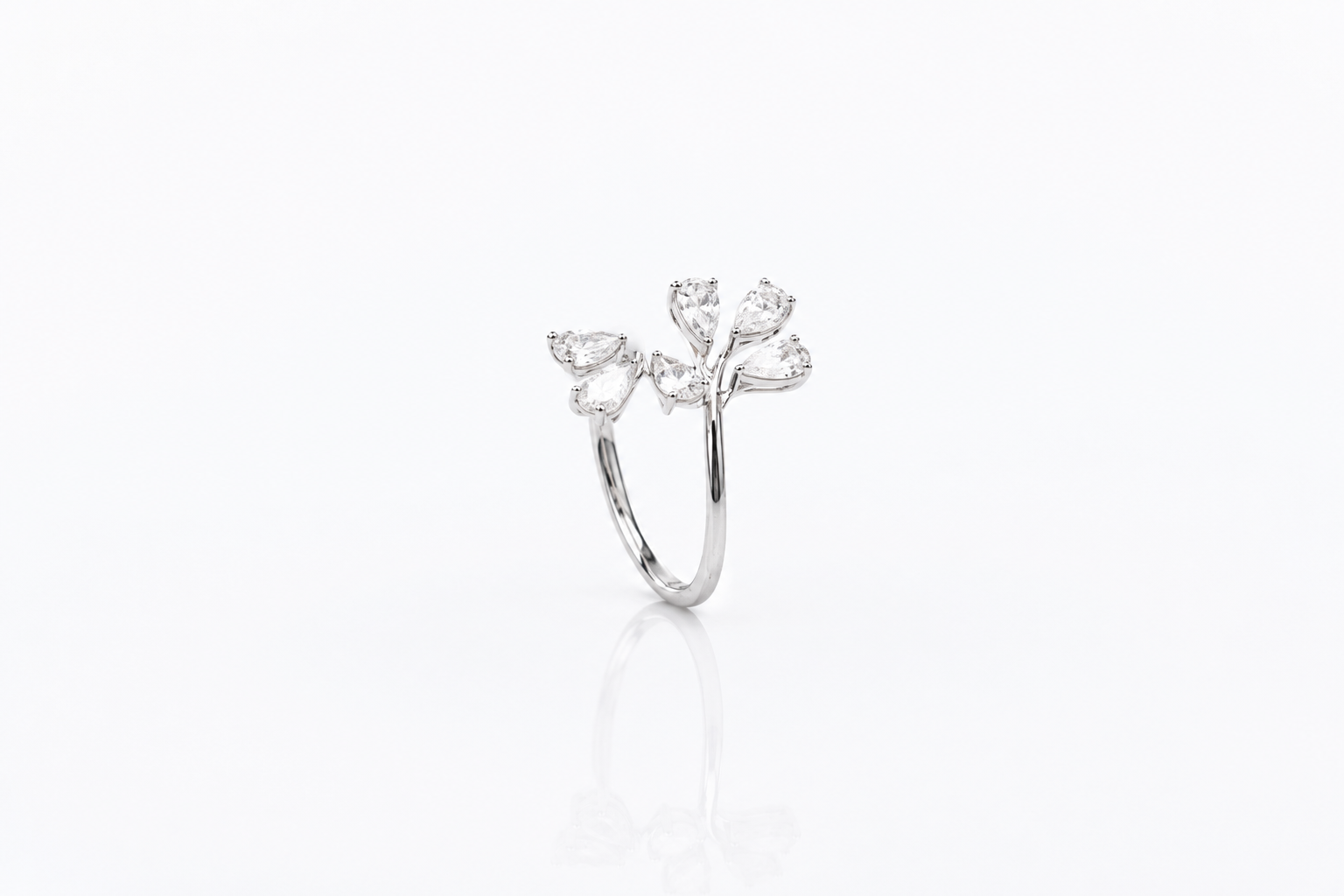 Pear Blossom Diamond Ring