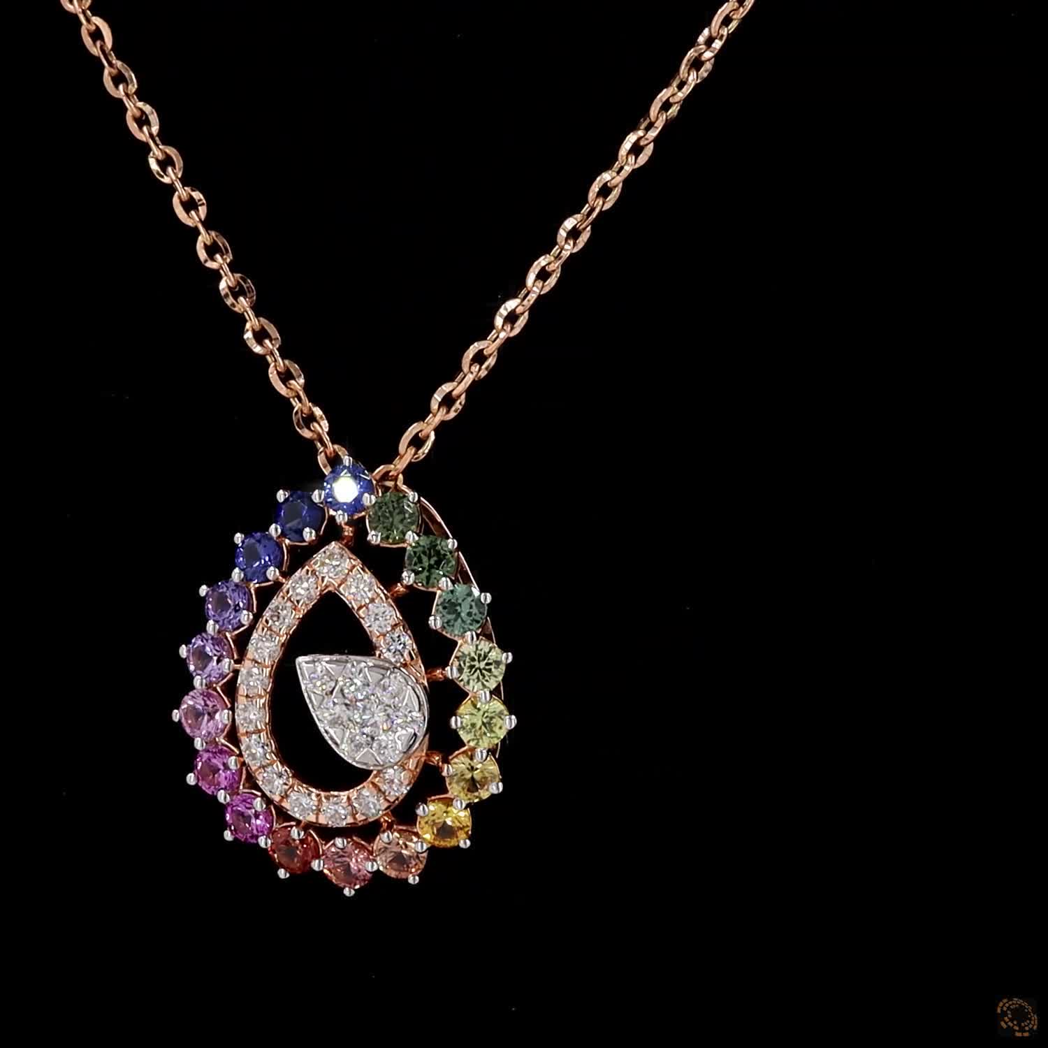 Aurora Teardrop Necklace