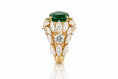 Emerald Bloom Diamond Statement Ring