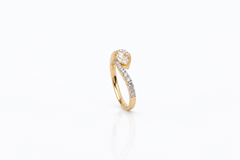 Twisted Marquise Pavé Diamond Ring