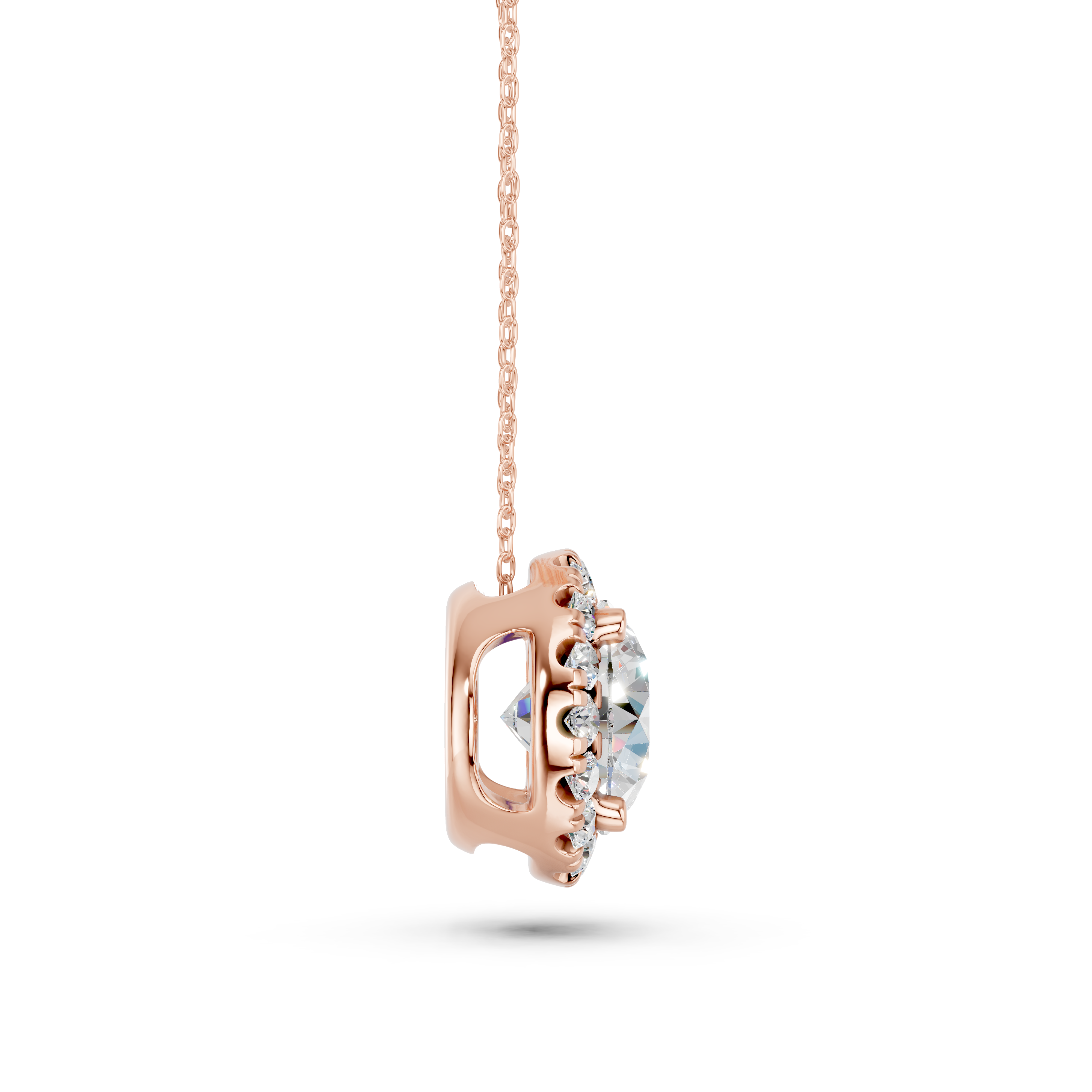 Aurreva Celeste Halo Pendant – Round 2.3 ctw