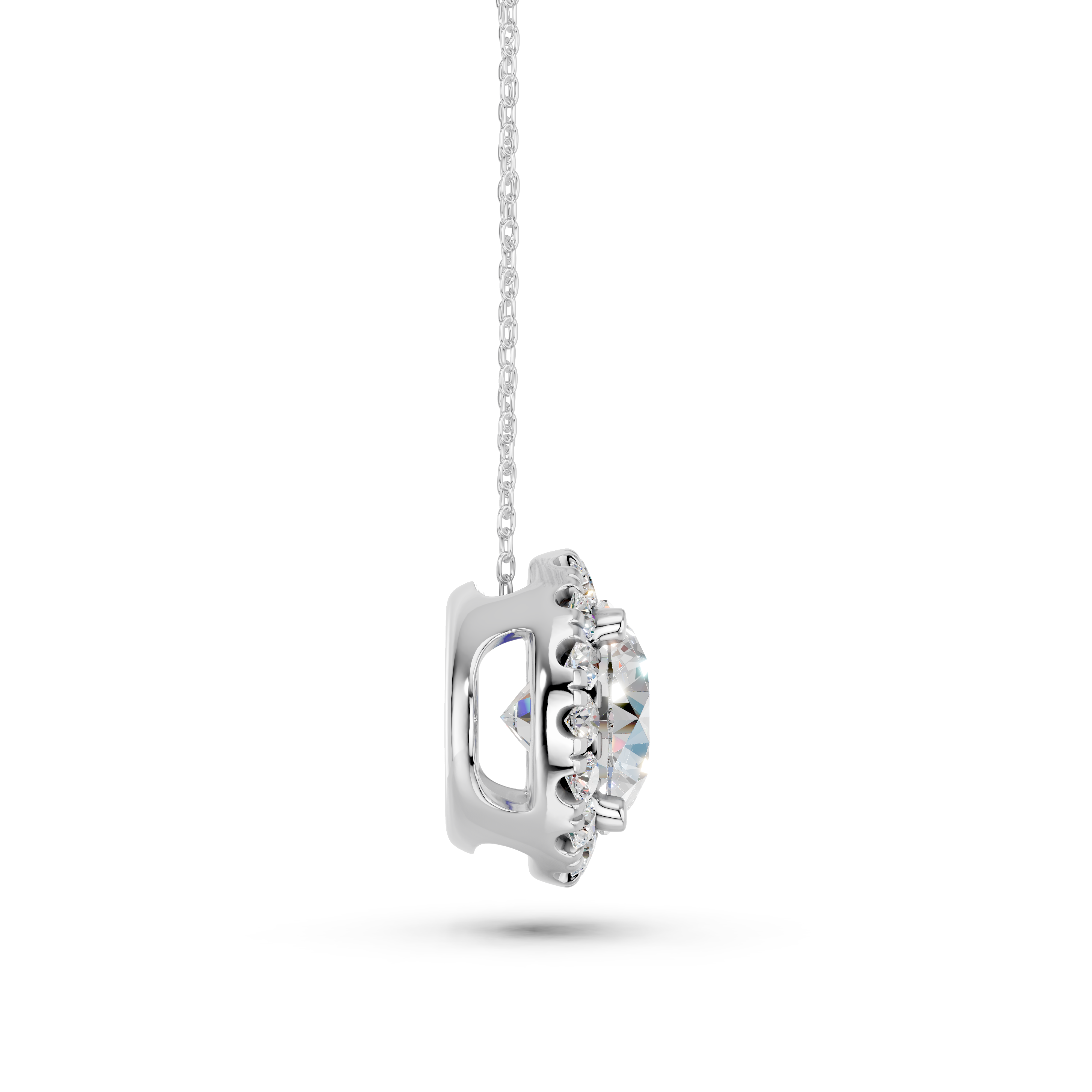 Aurreva Celeste Halo Pendant – Round 2.3 ctw