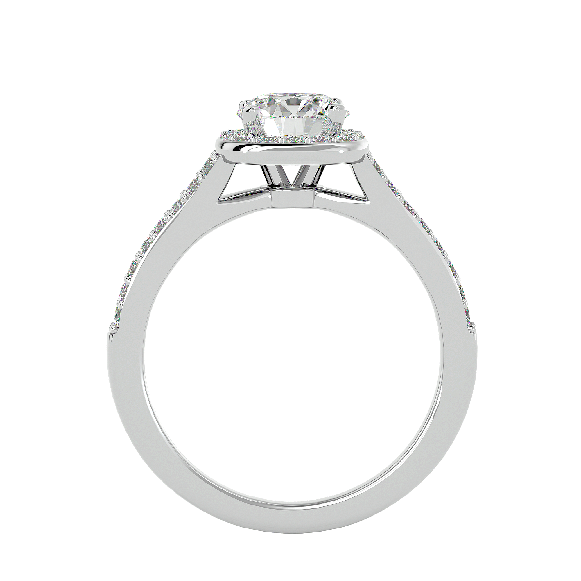 Hadassah Diamond Halo Ring