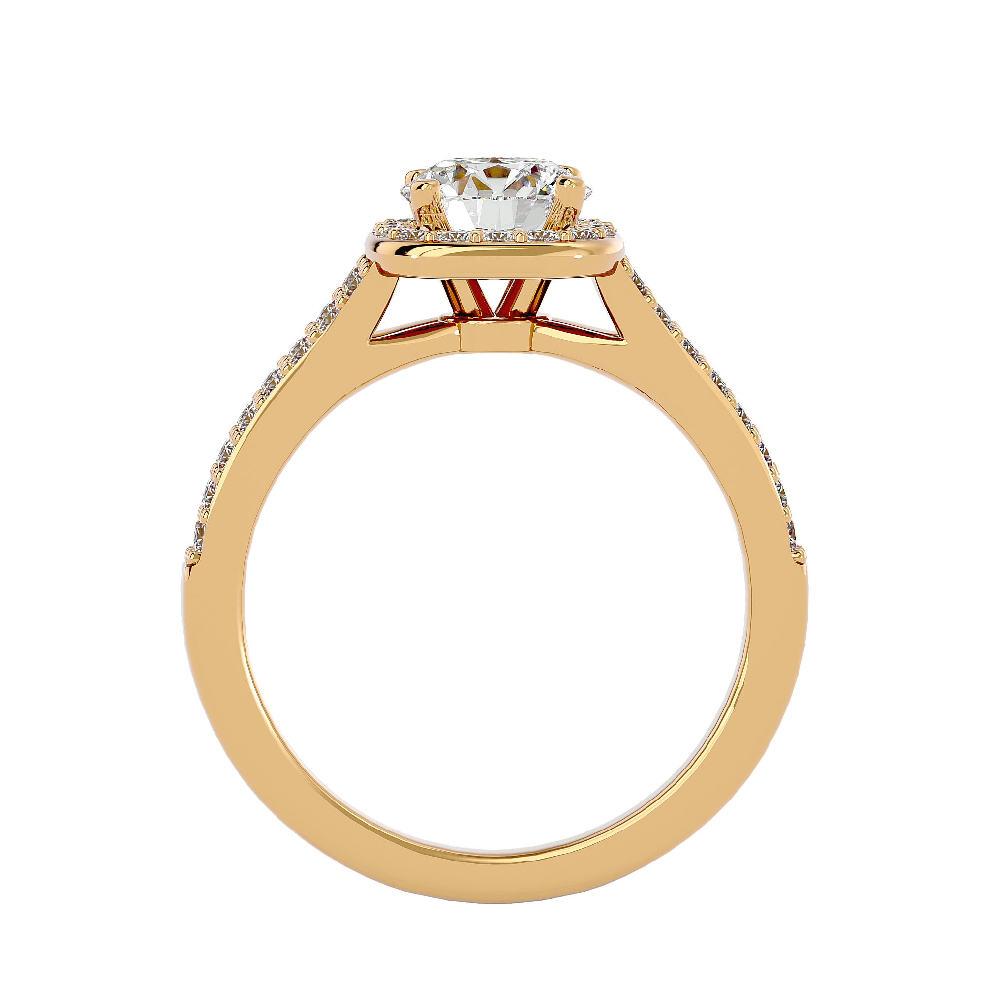 Hadassah Diamond Halo Ring