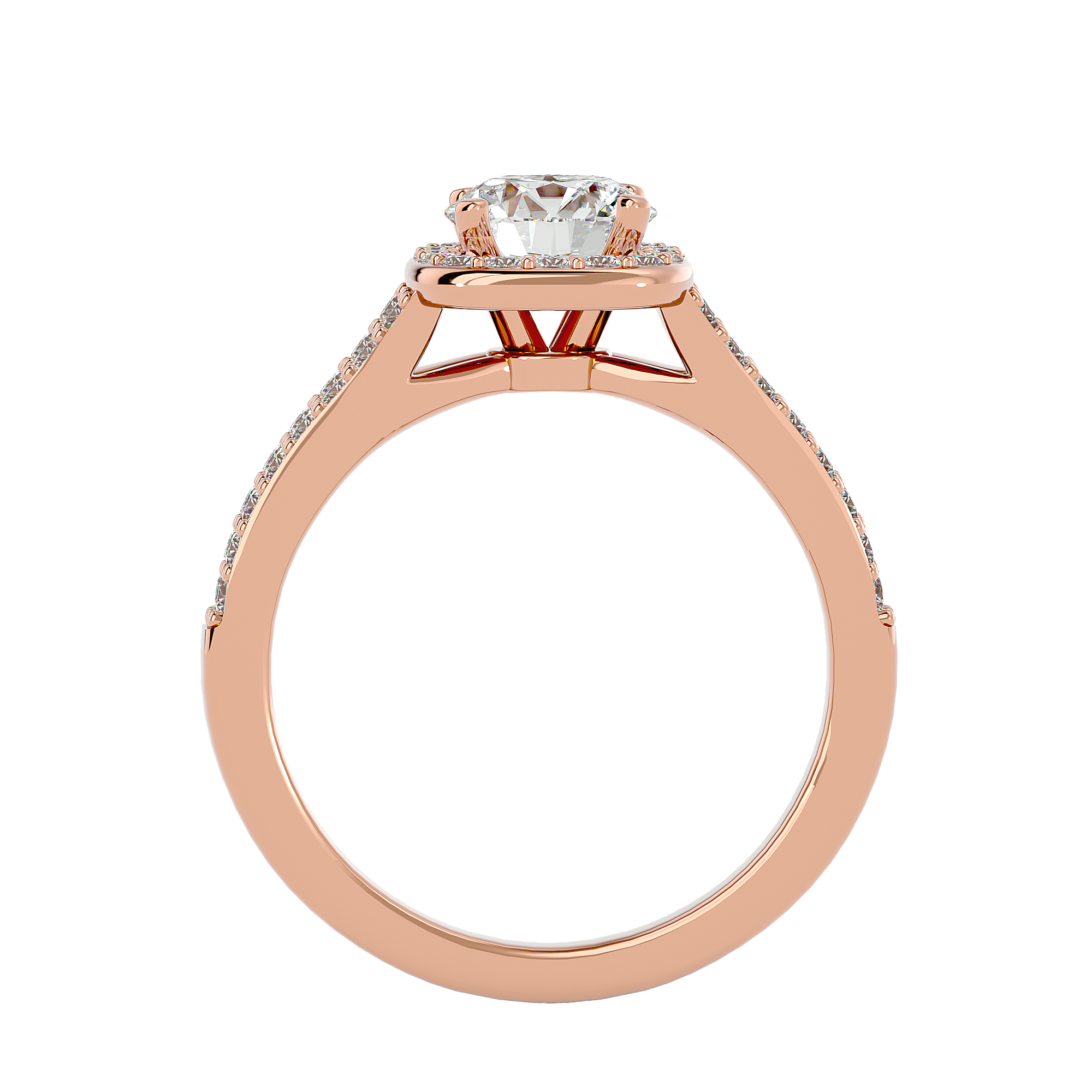 Hadassah Diamond Halo Ring