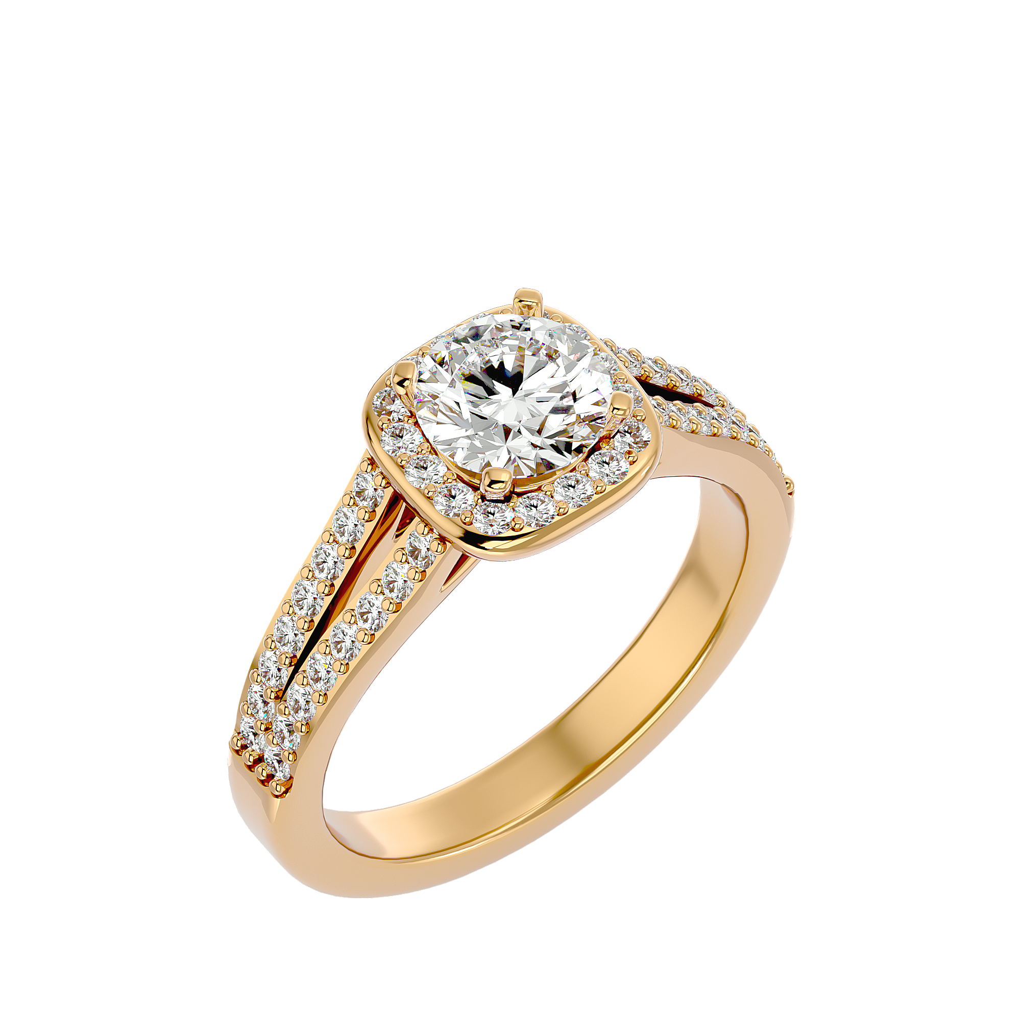 Hadassah Diamond Halo Ring