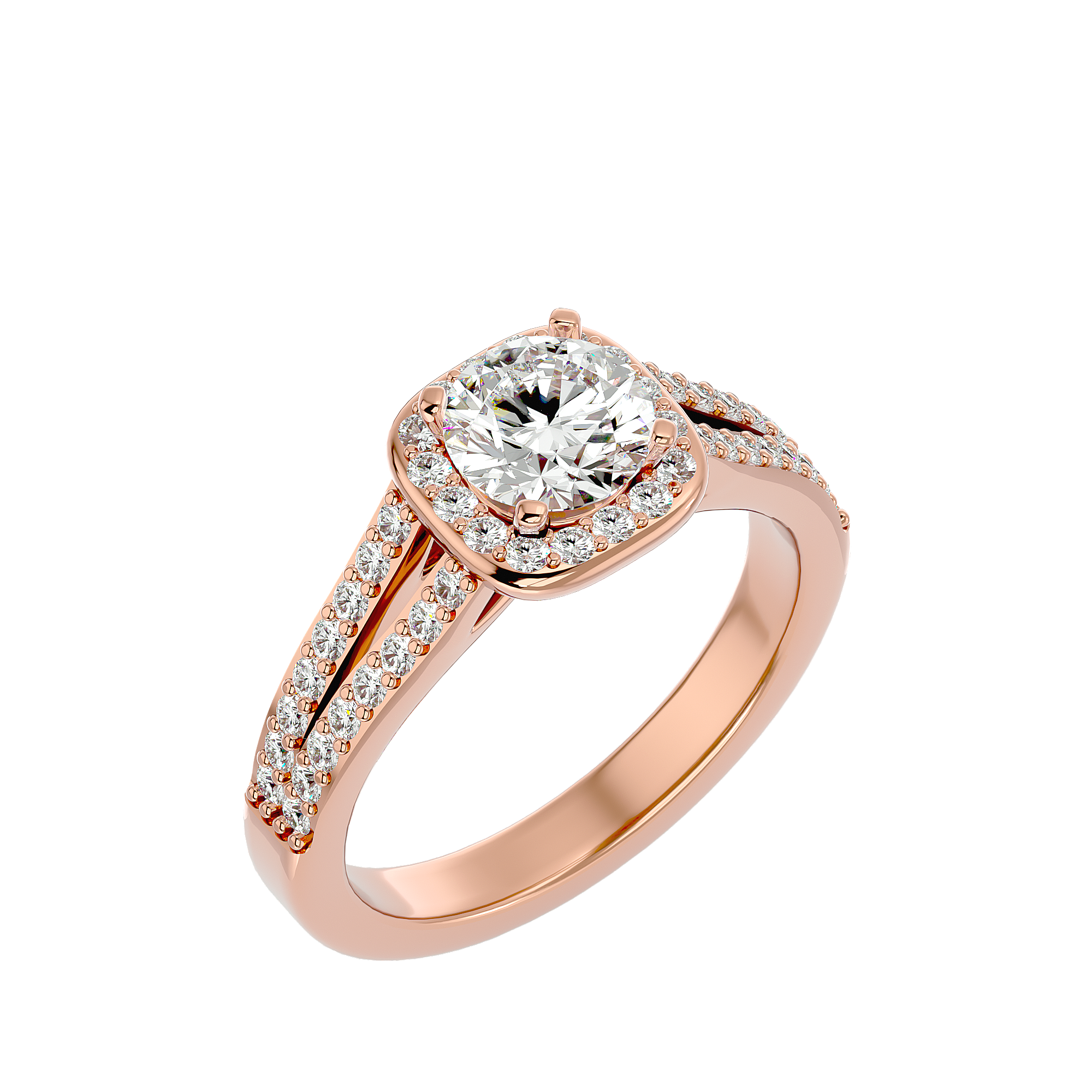 Hadassah Diamond Halo Ring