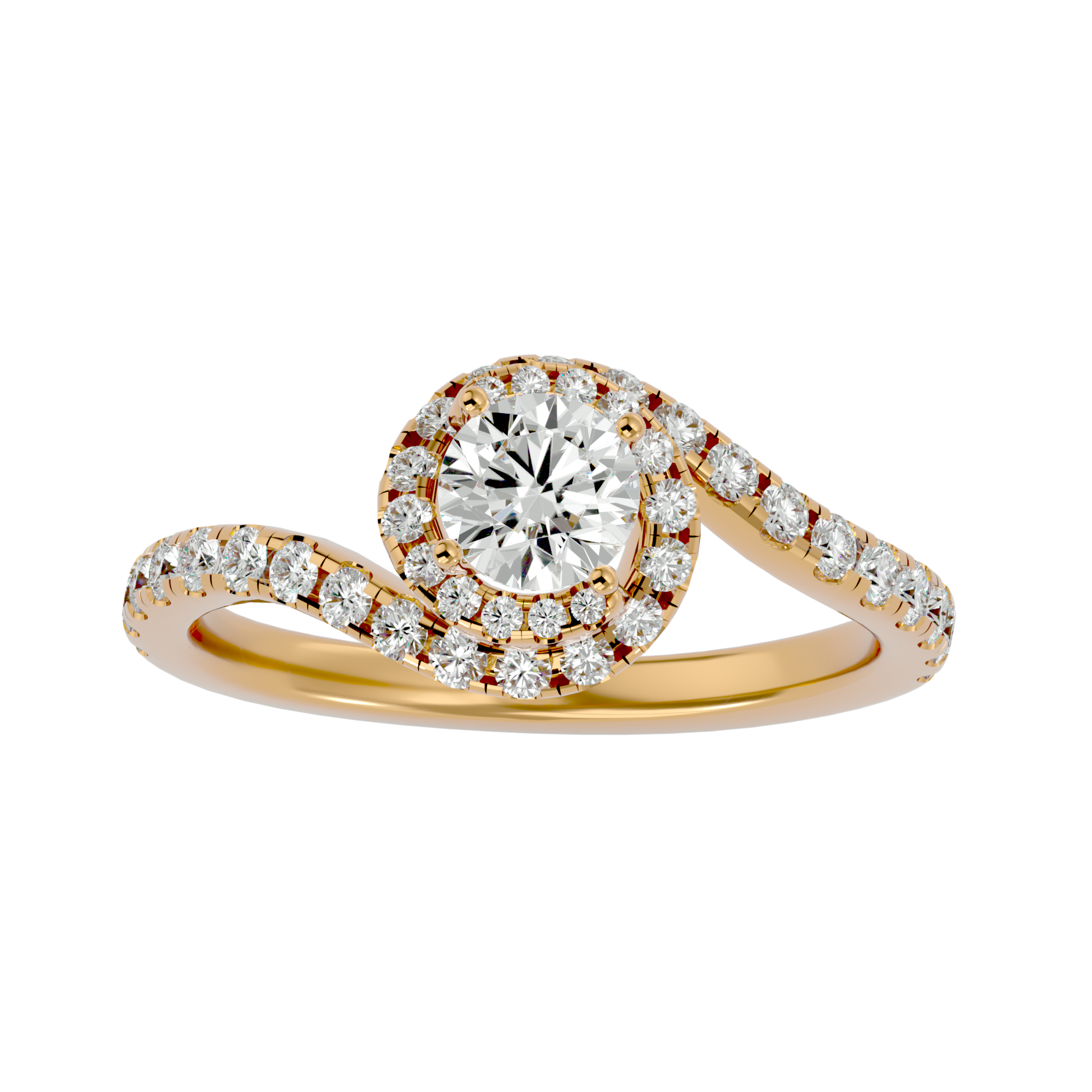 Milan Diamond Halo Ring