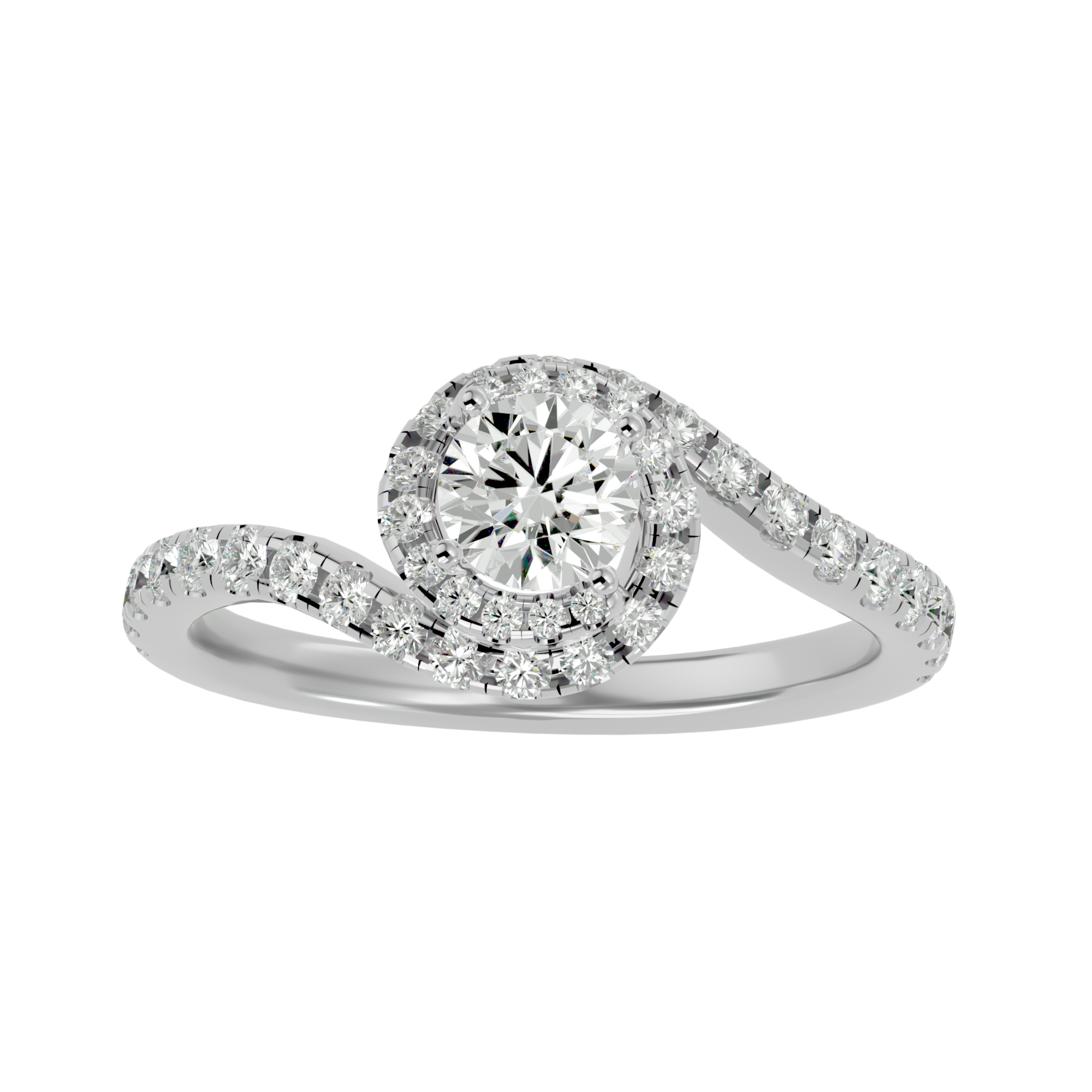Milan Diamond Halo Ring