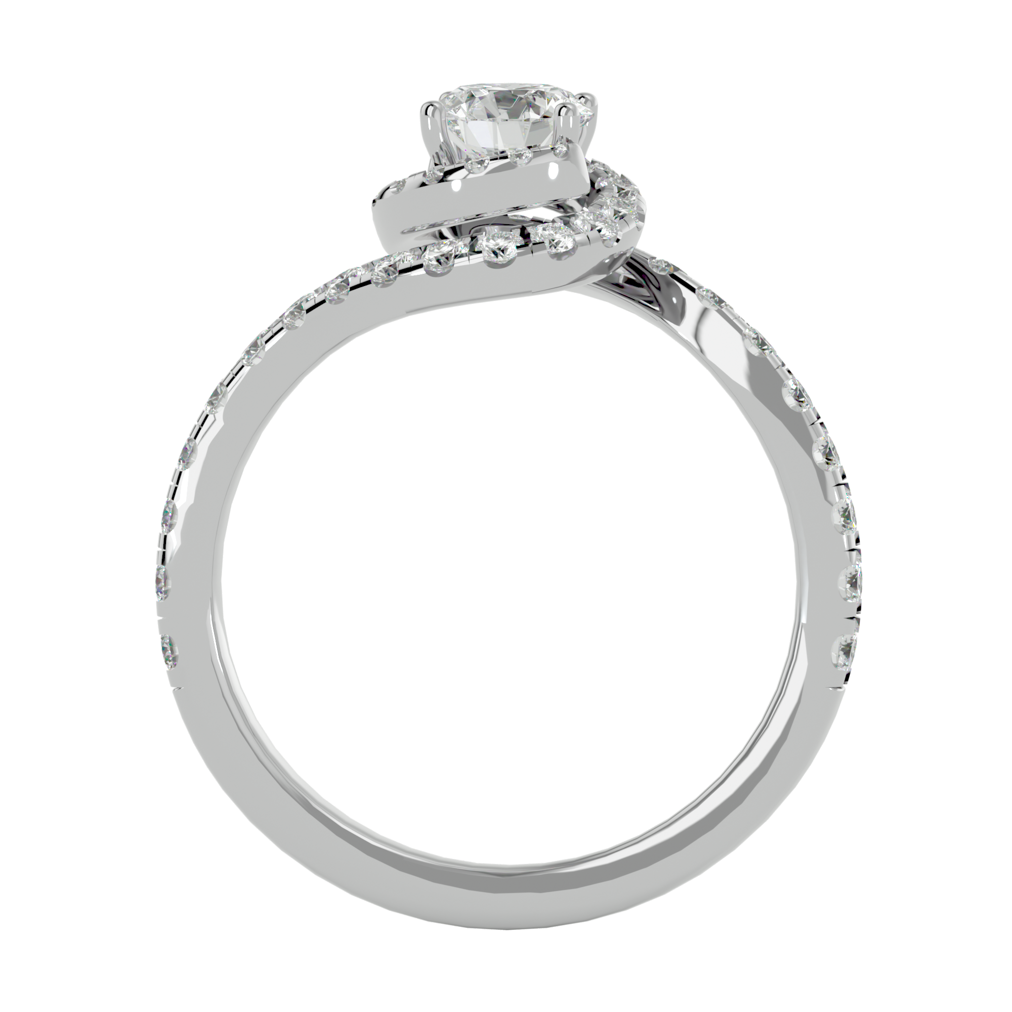 Milan Diamond Halo Ring