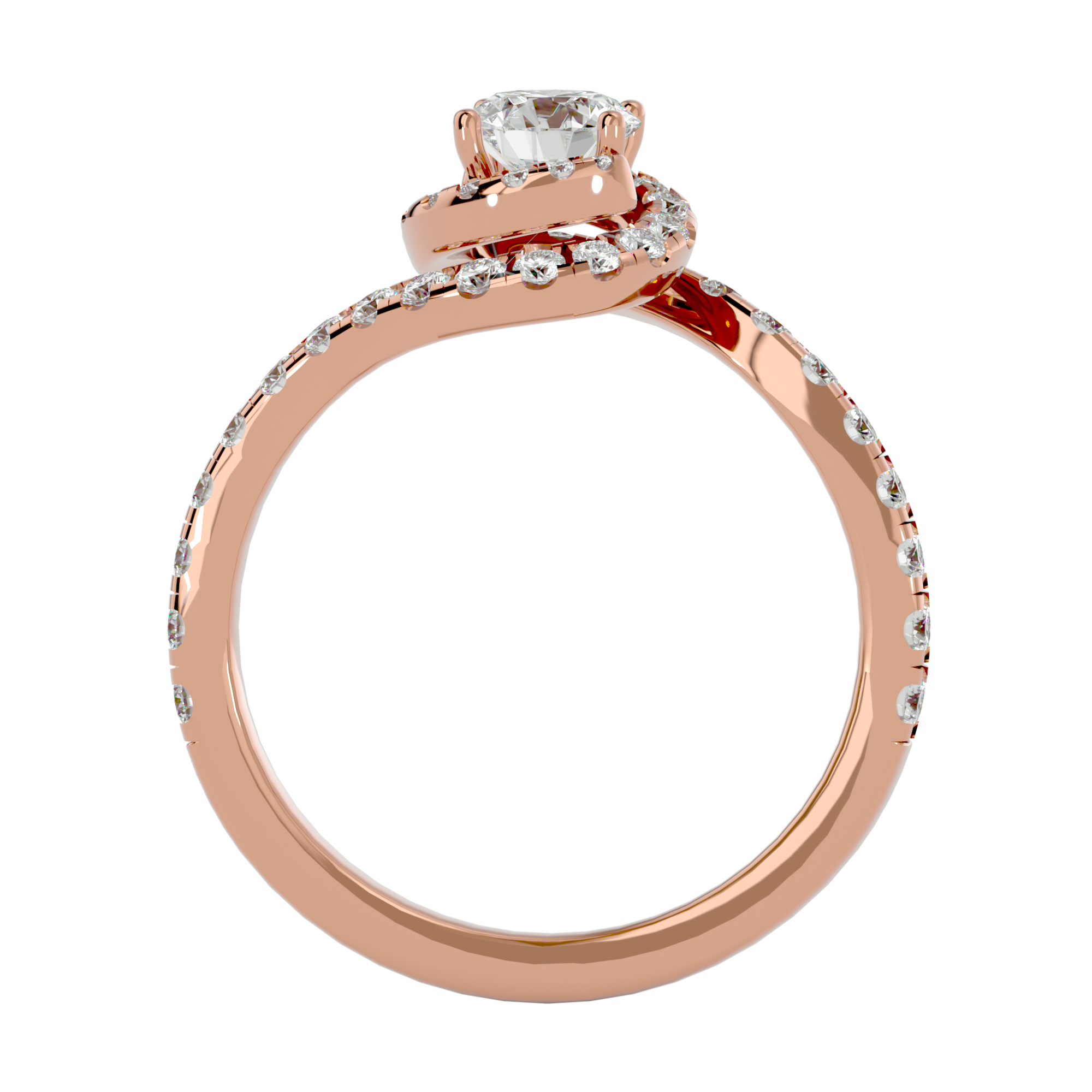 Milan Diamond Halo Ring