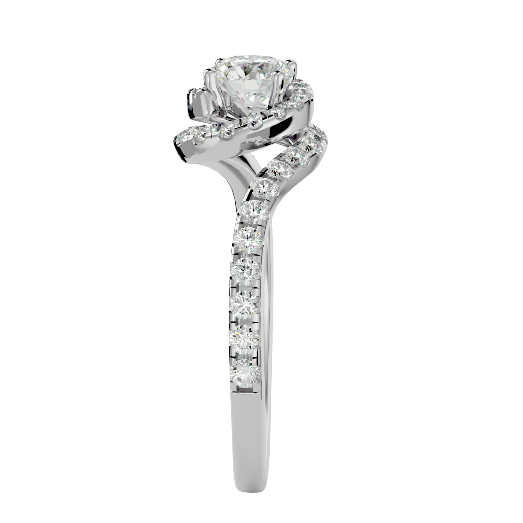 Milan Diamond Halo Ring