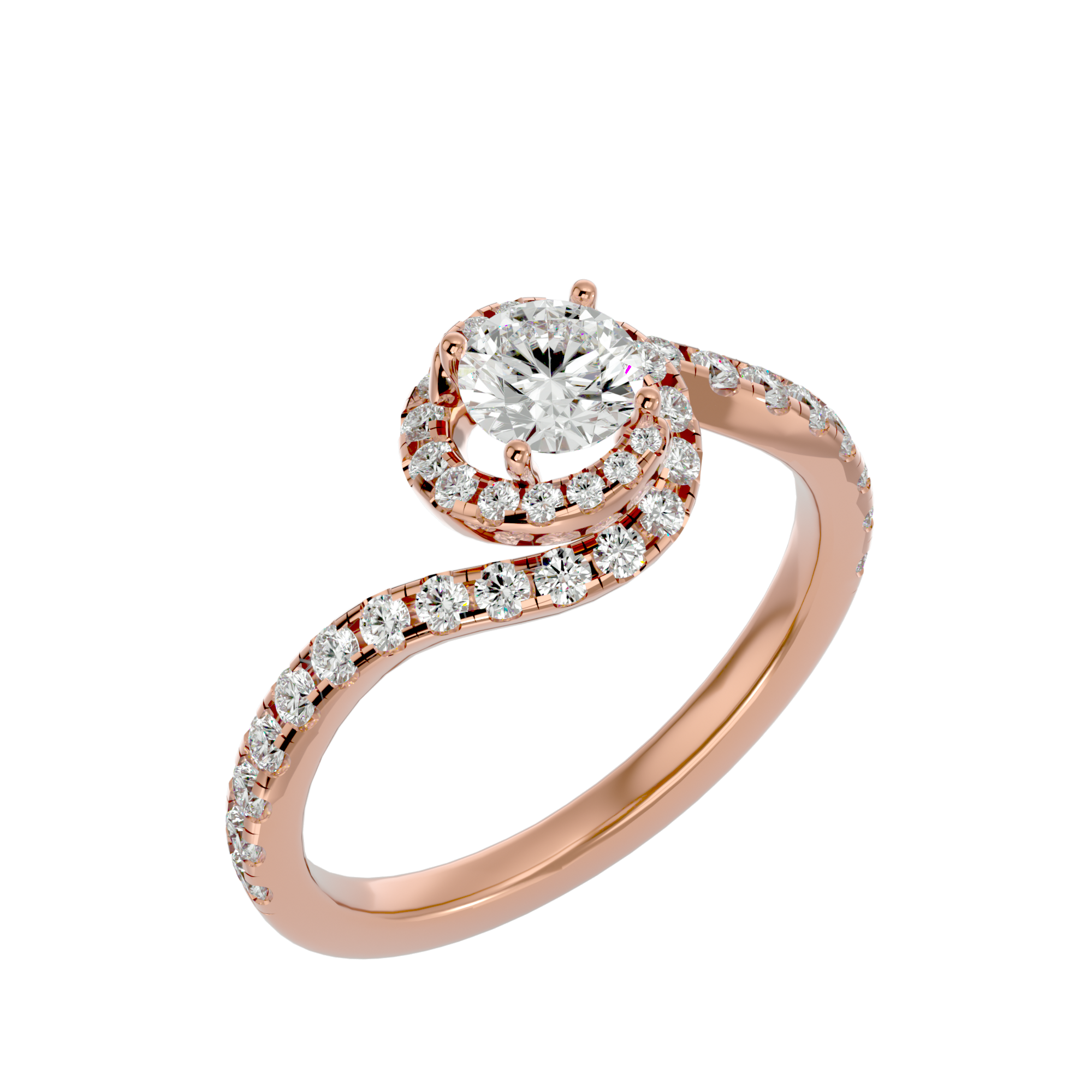 Milan Diamond Halo Ring