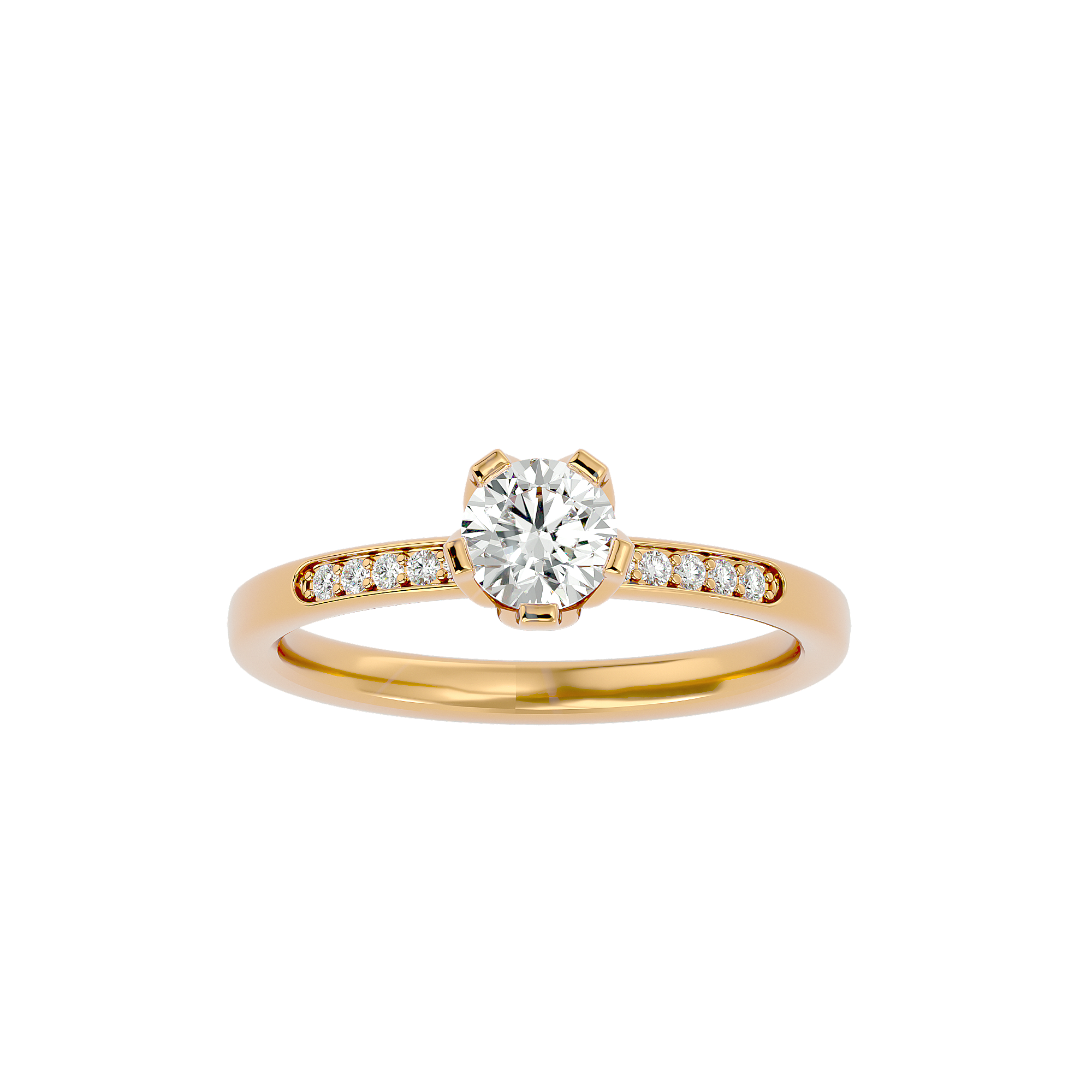 Penny Diamond Solitaire Ring