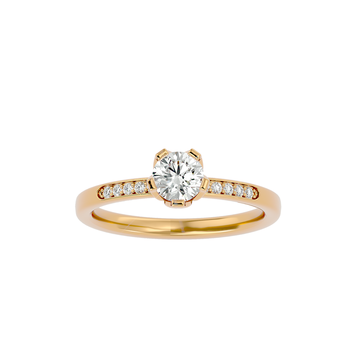 Penny Diamond Solitaire Ring
