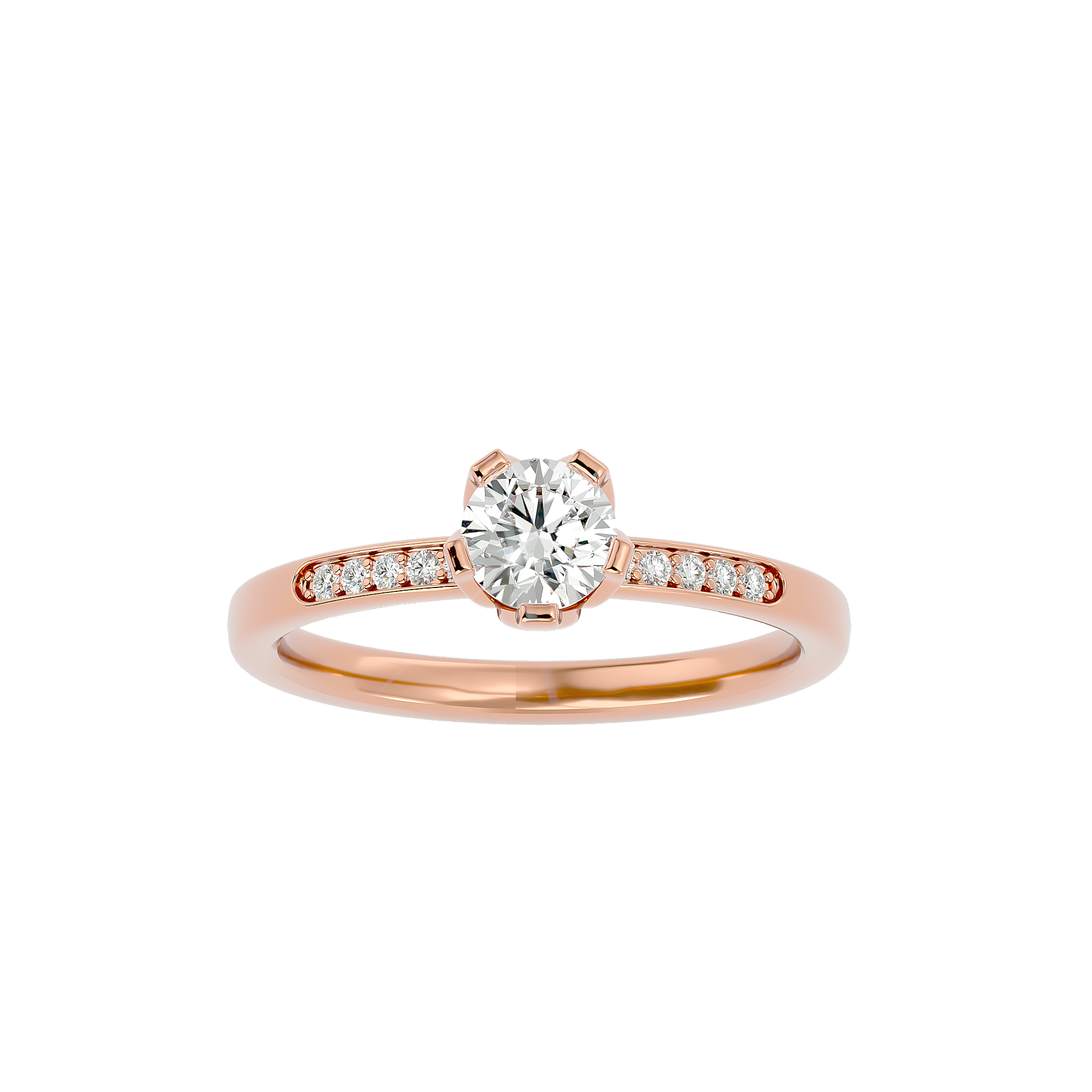 Penny Diamond Solitaire Ring