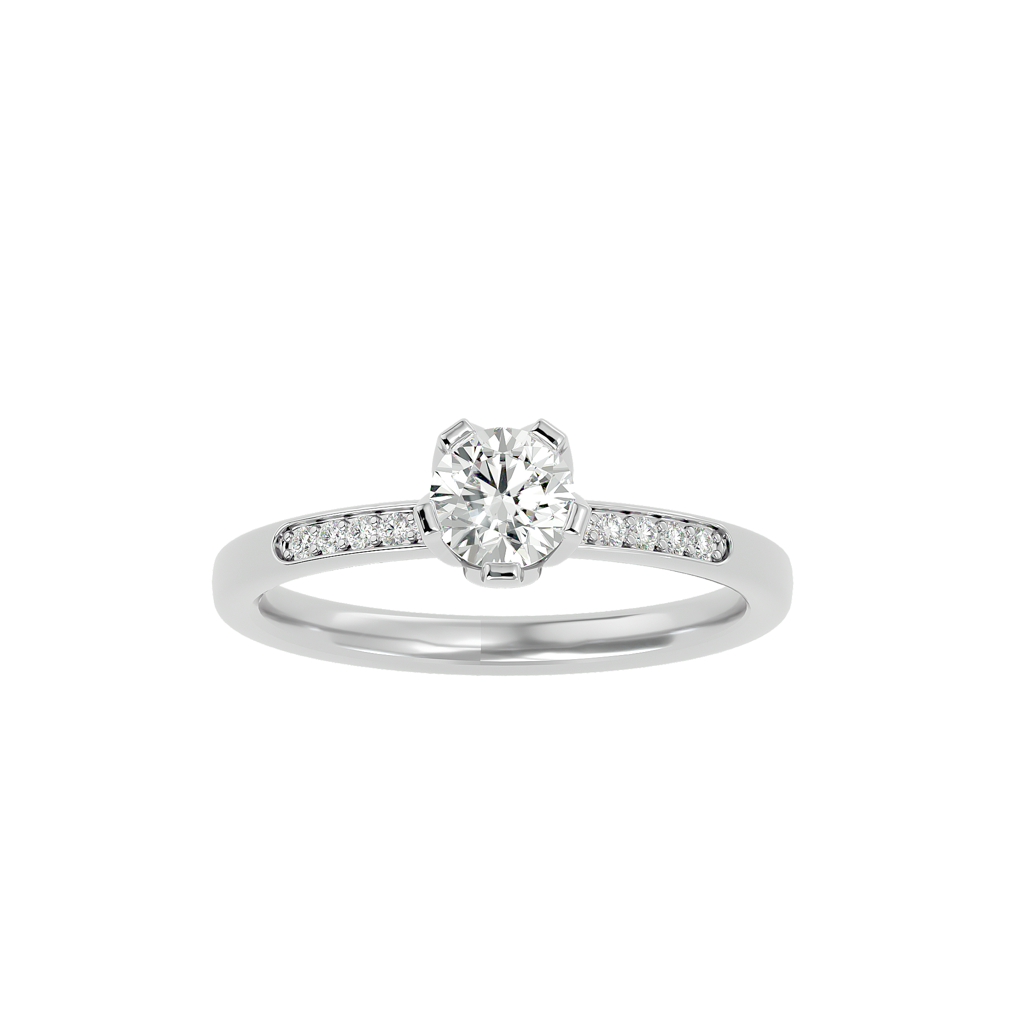 Penny Diamond Solitaire Ring