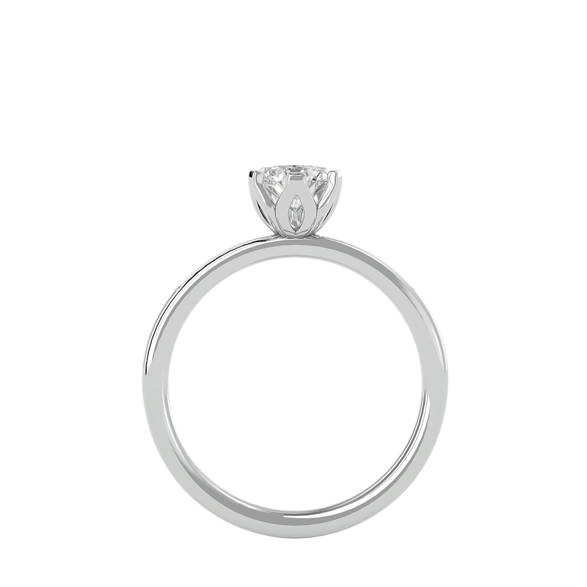 Penny Diamond Solitaire Ring