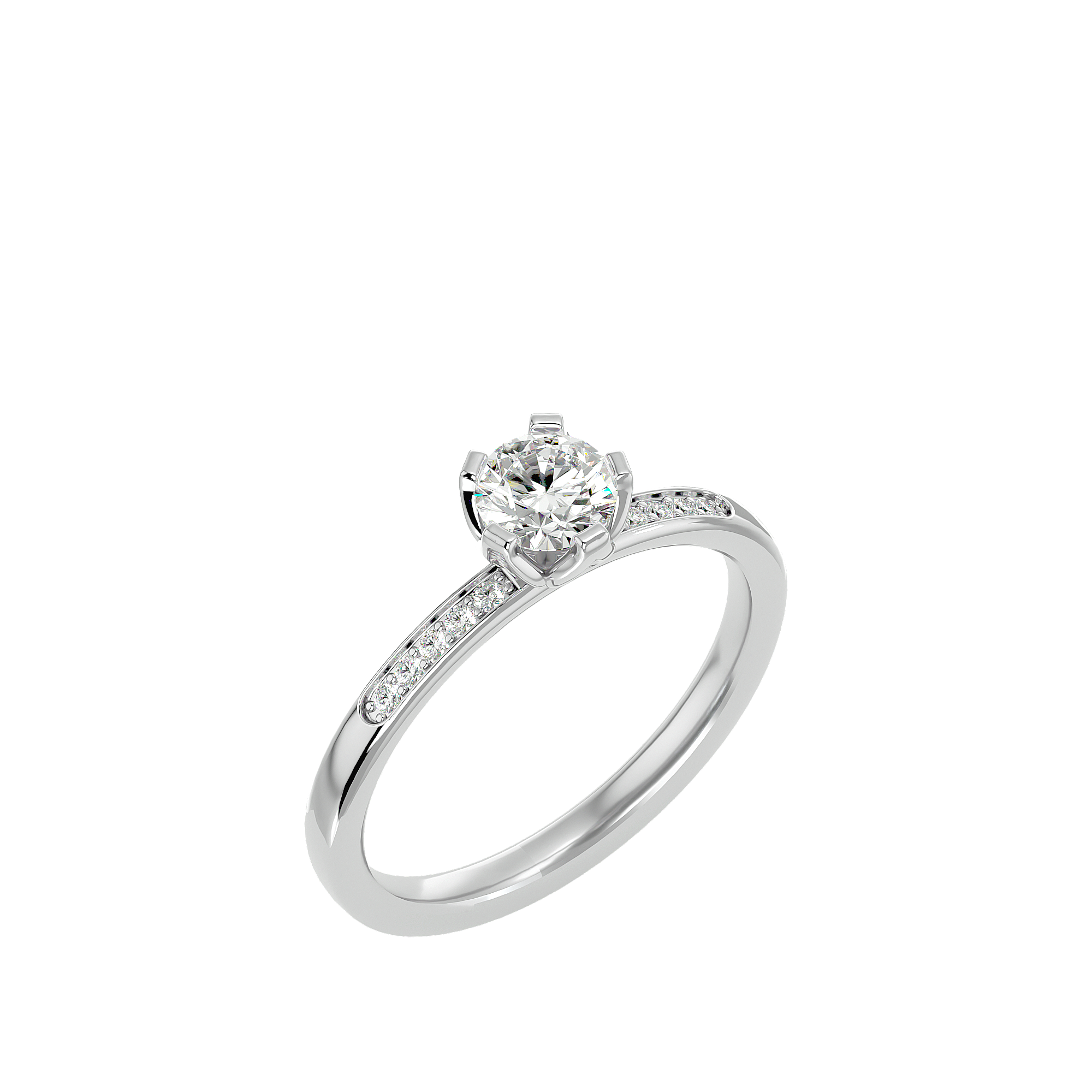 Penny Diamond Solitaire Ring