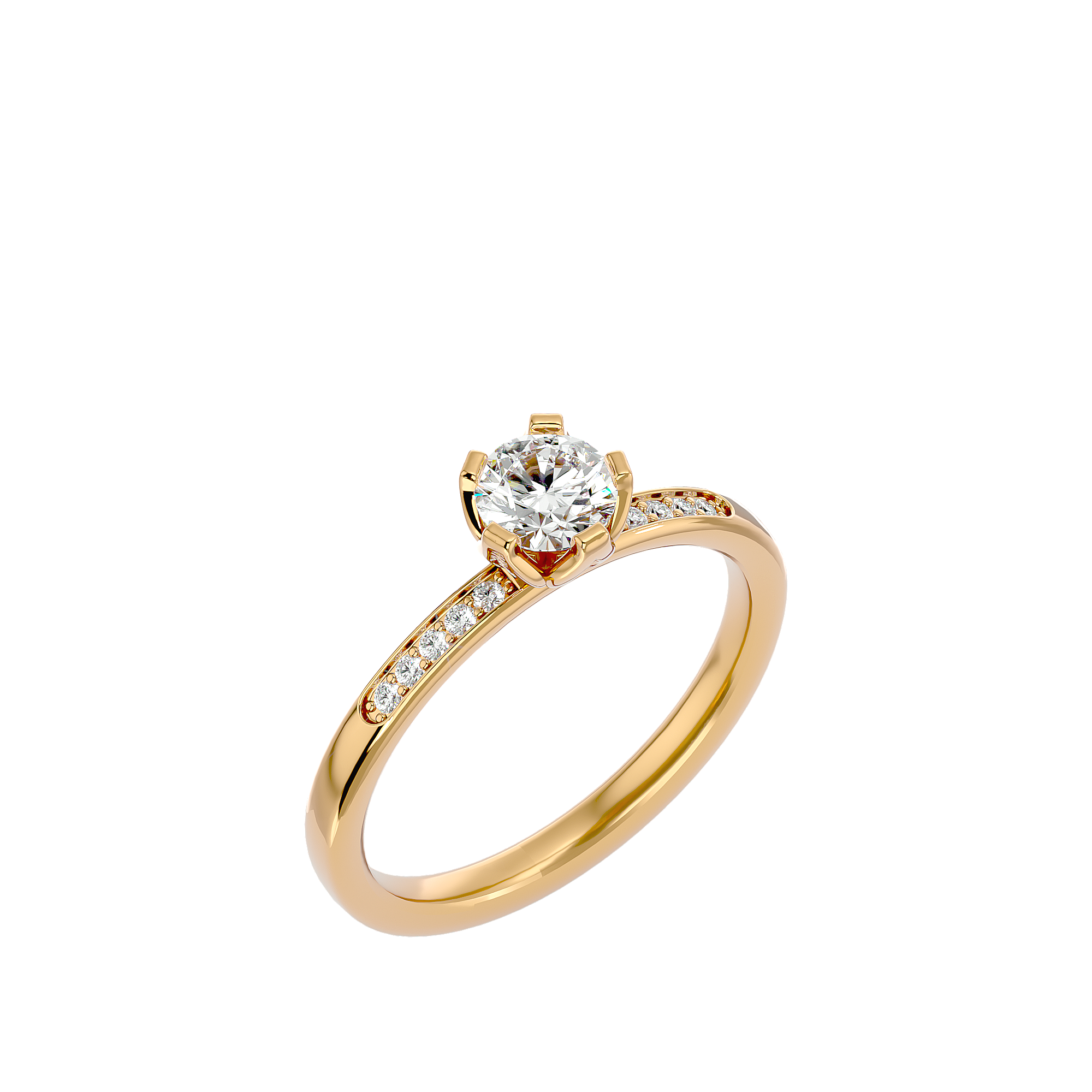 Penny Diamond Solitaire Ring