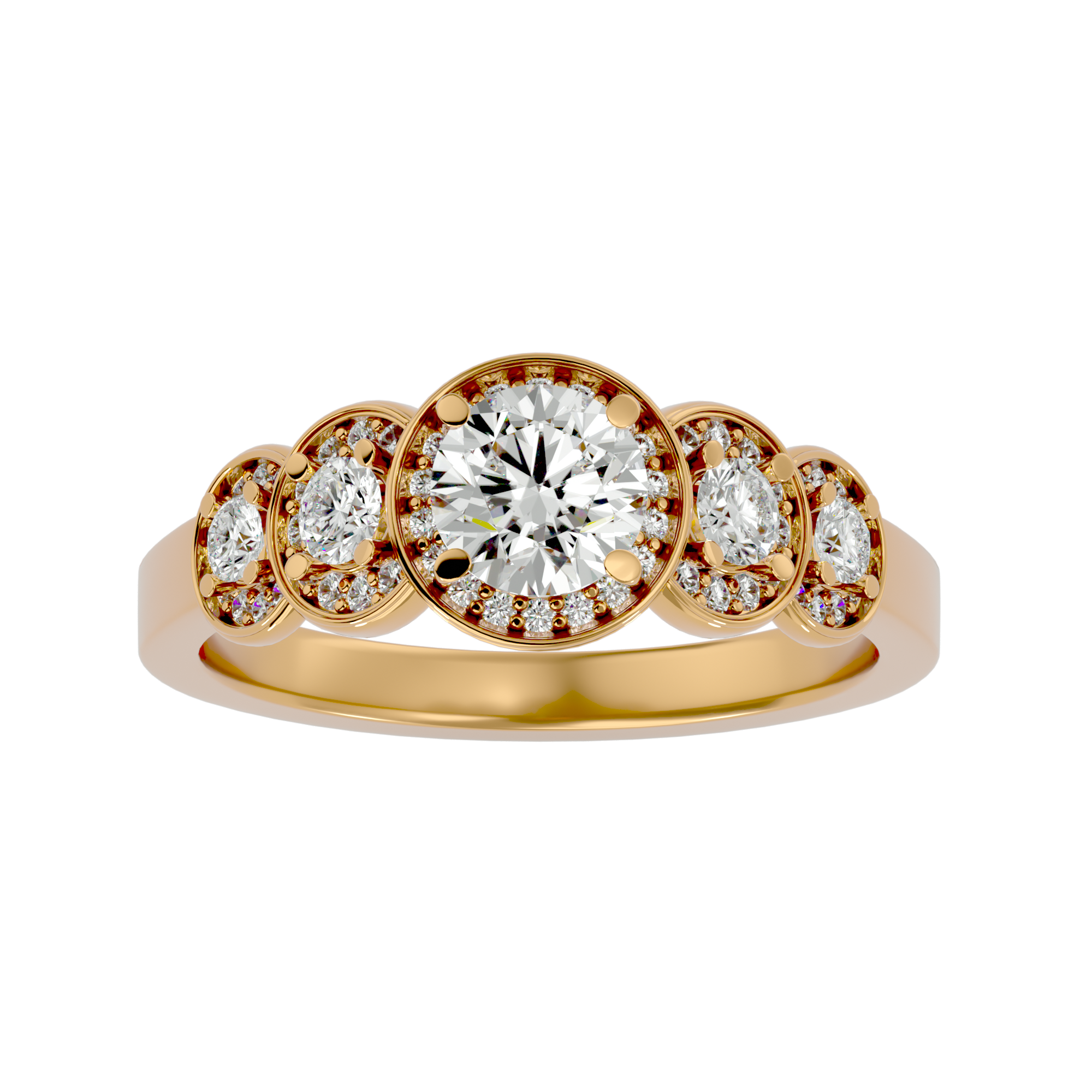 Princess Diamond Halo Ring