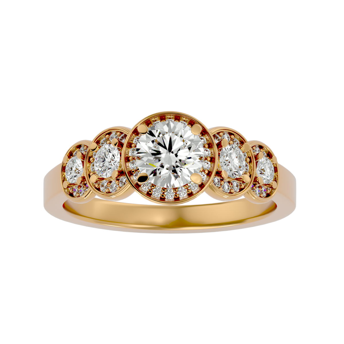 Princess Diamond Halo Ring