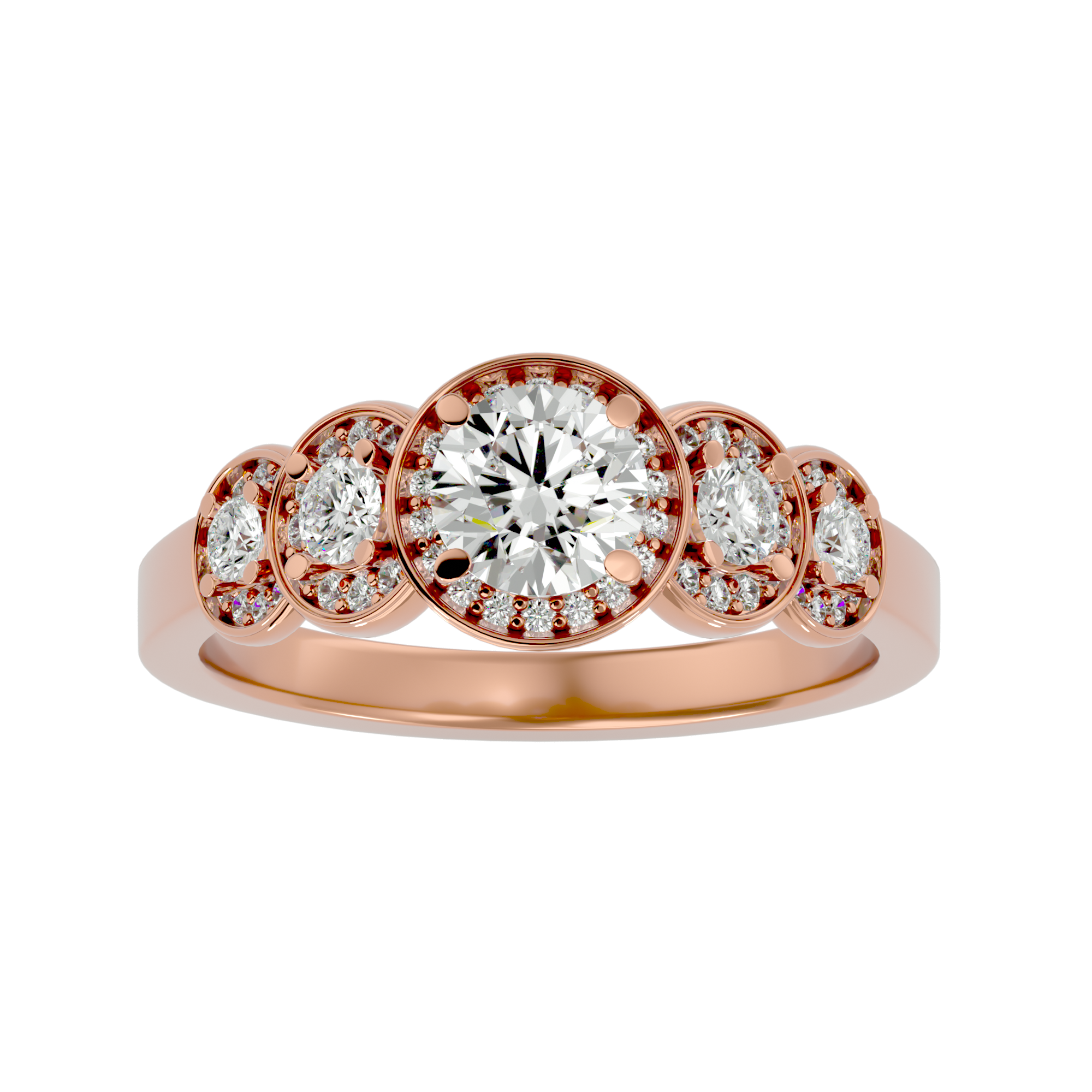 Princess Diamond Halo Ring