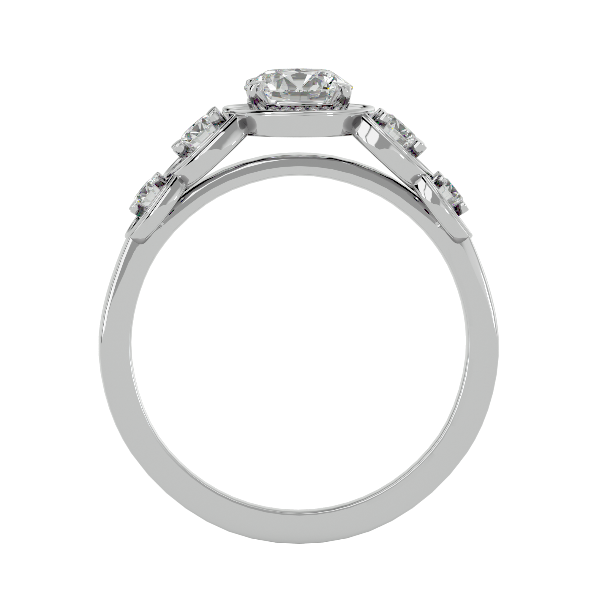 Princess Diamond Halo Ring