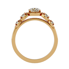 Princess Diamond Halo Ring