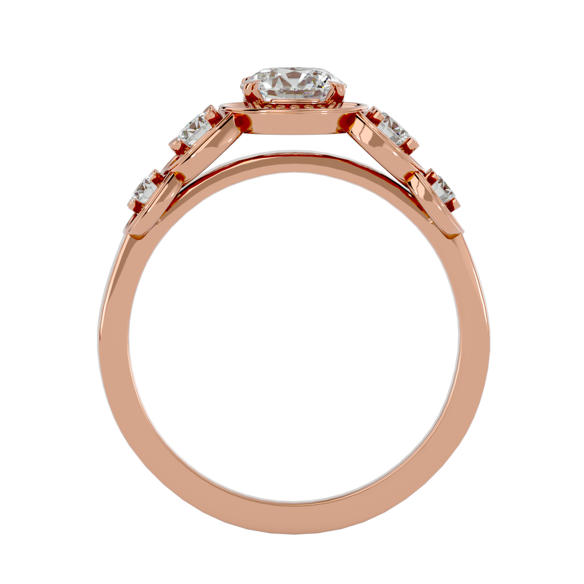 Princess Diamond Halo Ring