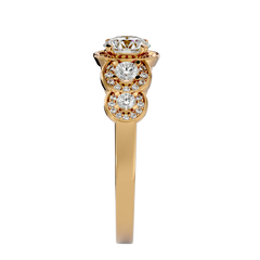 Princess Diamond Halo Ring