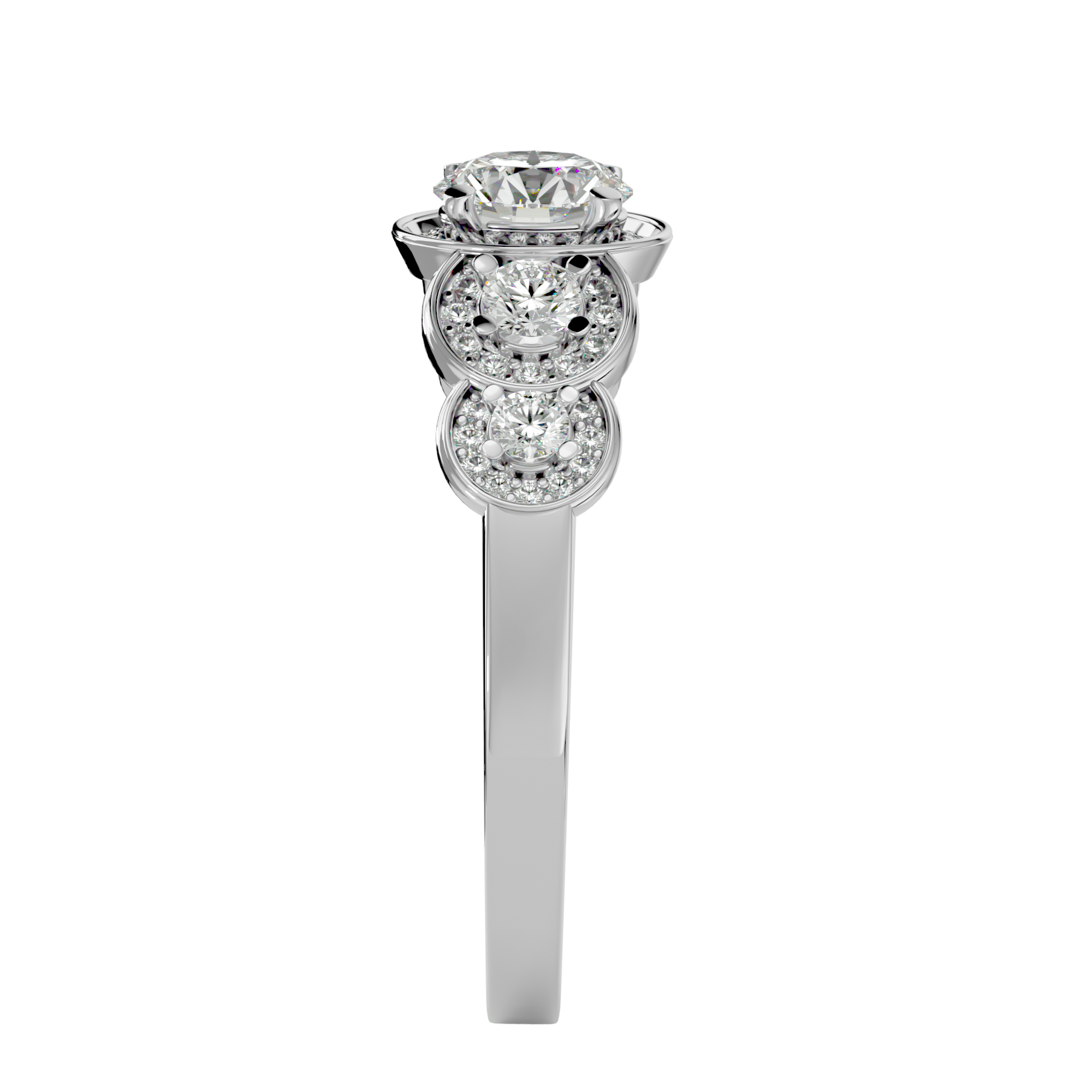 Princess Diamond Halo Ring