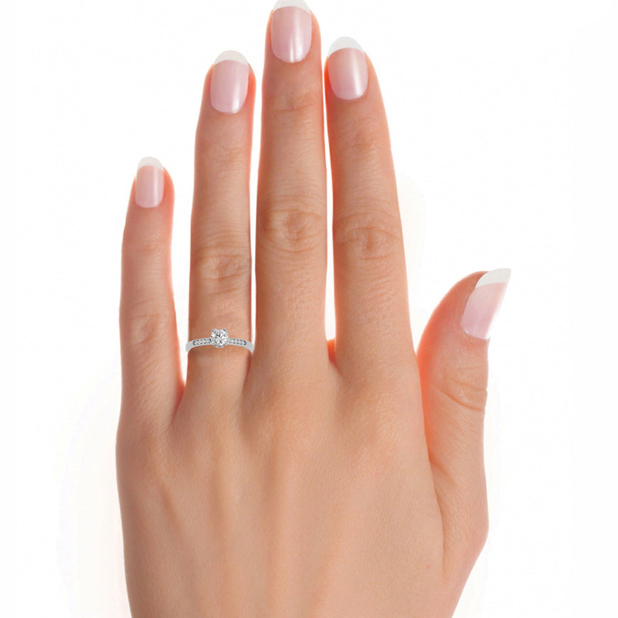 Penny Diamond Solitaire Ring