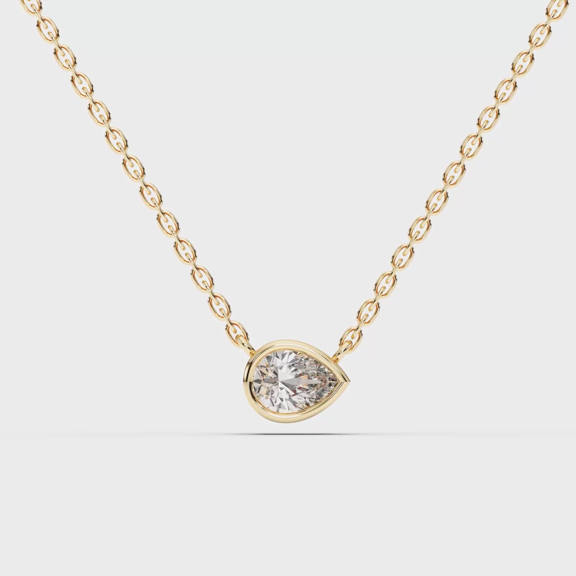 Aurreva Teardrop Frame Pendant – Pear