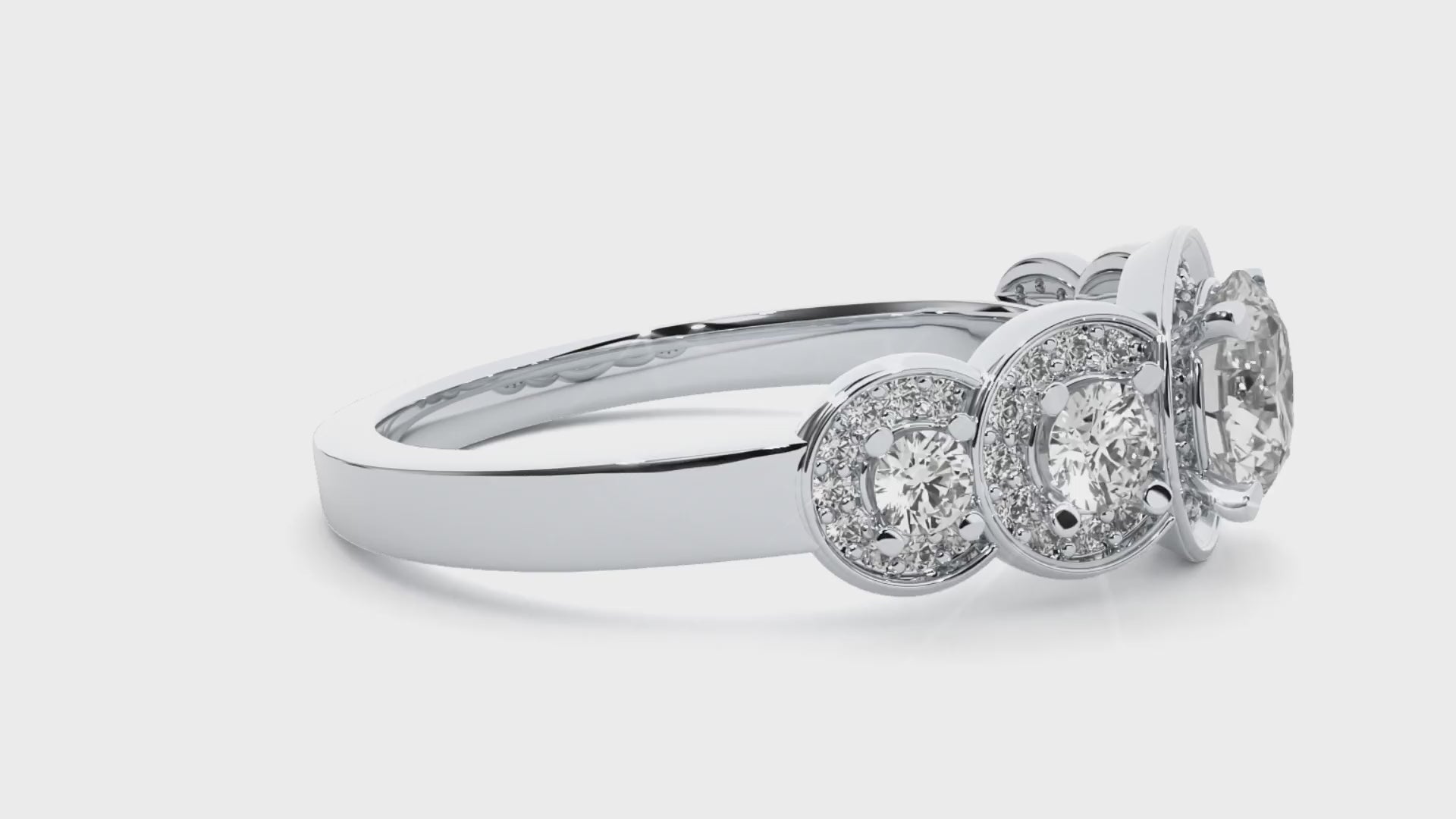 Princess Diamond Halo Ring