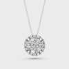Aurreva Celeste Halo Pendant – Round 2.3 ctw