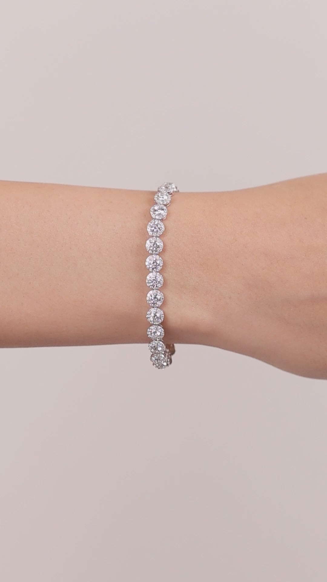 Halo Radiant Diamond Bracelet
